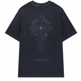 CH Washed heavy-duty folded cloth embroidery men's and women's loose round neck short-sleeved T-shirt（15 styles)-1870