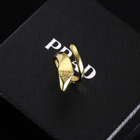 Prada Lettering Snake Shape Open Ring-2736